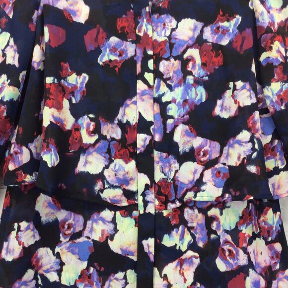 NY Collection Blouse Women's Size S Multicolor Layered Button Up Lightweight - Picture 5 of 11